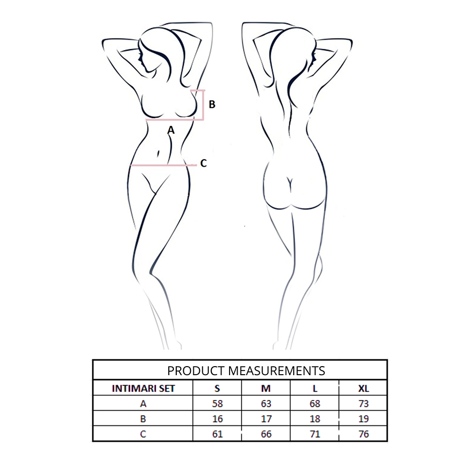 PASSION - INTIMARI SET SUJETADOR + BRAGAS NEGRO S/M - Imagen 4