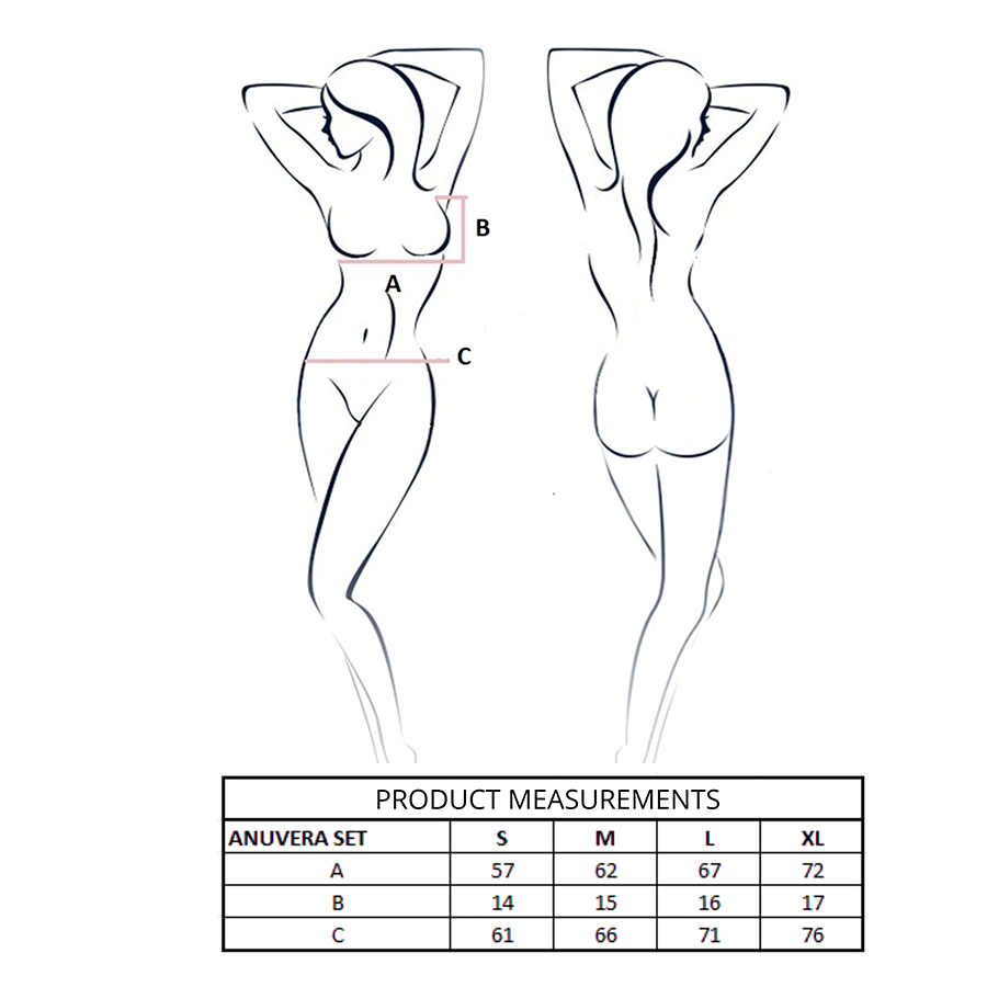 PASSION - ANUVERA SET SUJETADOR + TANGA BLANCO L/XL - Imagen 4