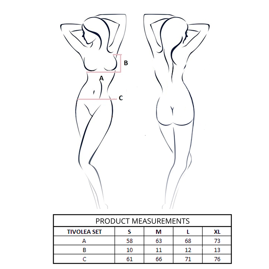 PASSION - TIVOLEA SET SUJETADOR + TANGA NEGRO S/M - Imagen 4