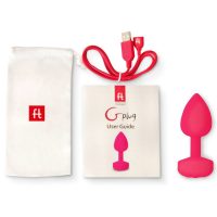 G-VIBE - FUNTOYS GPLUG ANAL VIBRADOR RECARGABLE PEQUEÑO ROSA NEON 3CM - Imagen 3