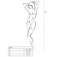 PASSION - WOMAN BS017 BODYSTOCKING BLANCO TALLA ÚNICA - Imagen 2