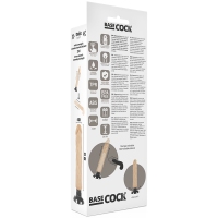 BASECOCK - VIBRADOR REALÍSTICO 2-1 NATURAL 20 CM -O- 4 CM - Imagen 5