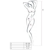 PASSION - WOMAN BS055 BODYSTOCKING BLANCO TALLA ÚNICA - Imagen 2